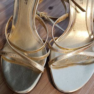 Nine West Strappy Gold Sandals